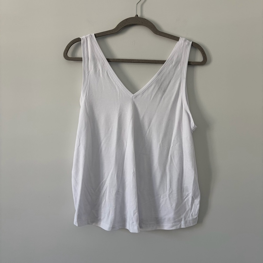 Sweaty Betty Wave Holistic Sleeveless V Neck Viscose Tank White M